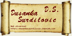 Dušanka Šurdilović vizit kartica